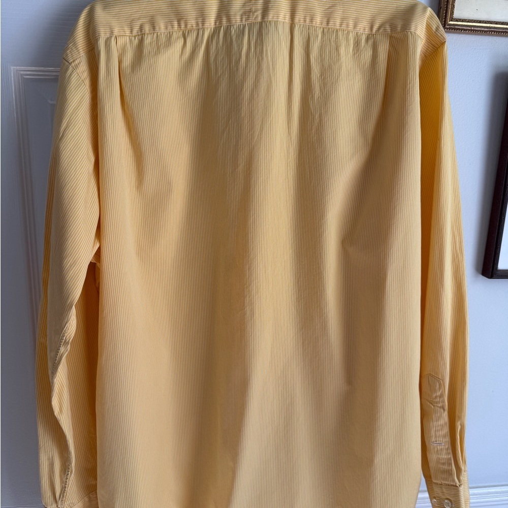 Polo Ralph Lauren Regent Classic Fit Yellow Stripe Button Down Shirt Mens - Picture 5 of 5